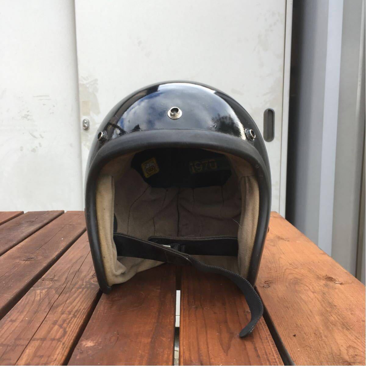 最初期! 70s BELL R-T ジェットヘルメット 赤 71⁄4 目深加工済み M 1970