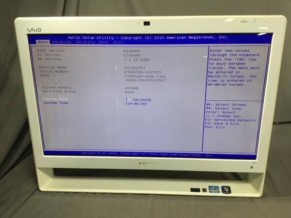 SONY Core ジャンク i5-2430M 2.4GHz 一体型 A15747 VPCJ227FJ | SONY