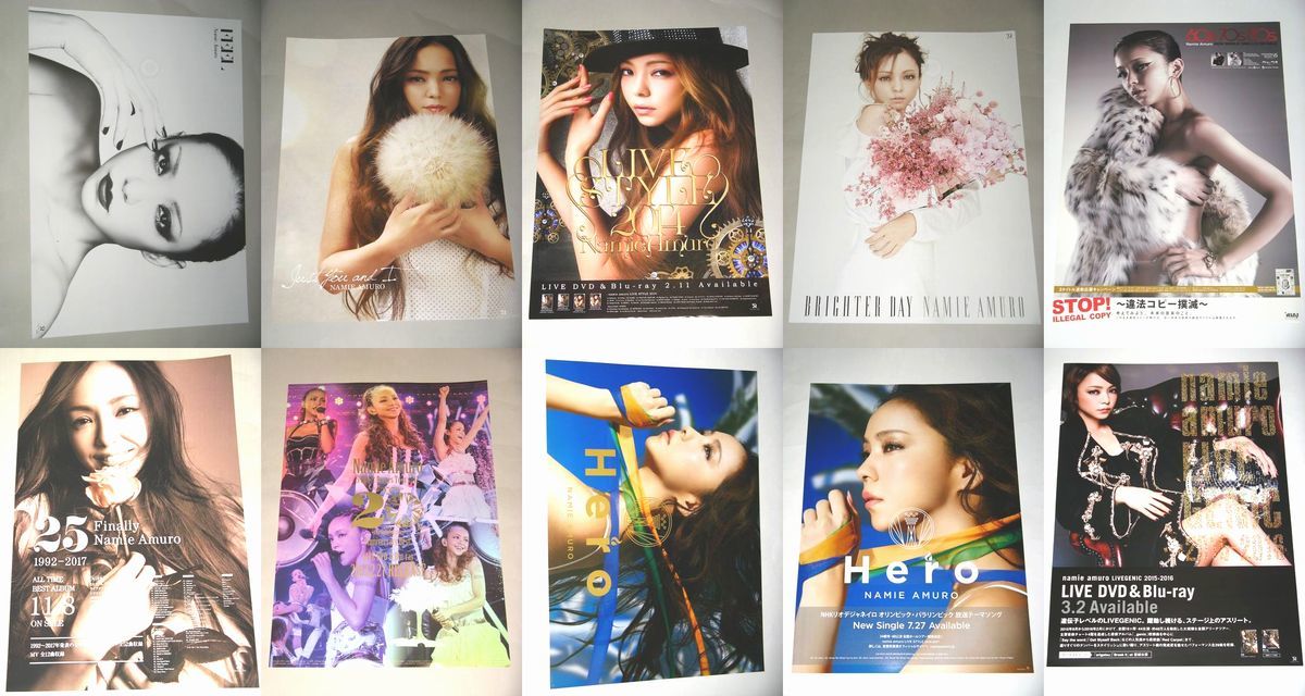 ポスター10枚セット 安室奈美恵 [5 Major Domes Mint 60s 70s 80s