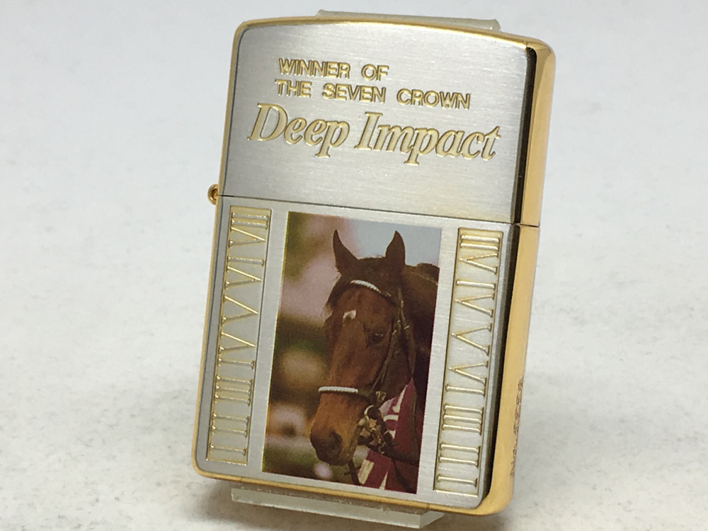 ①◆　競馬　JRA　◆　ディープインパクト　◆　七冠馬　達成記念　◆ZIPPO◆ ZIPPO ディープインパクト - 七冠達成記念 DEEP 新品 Yahoo