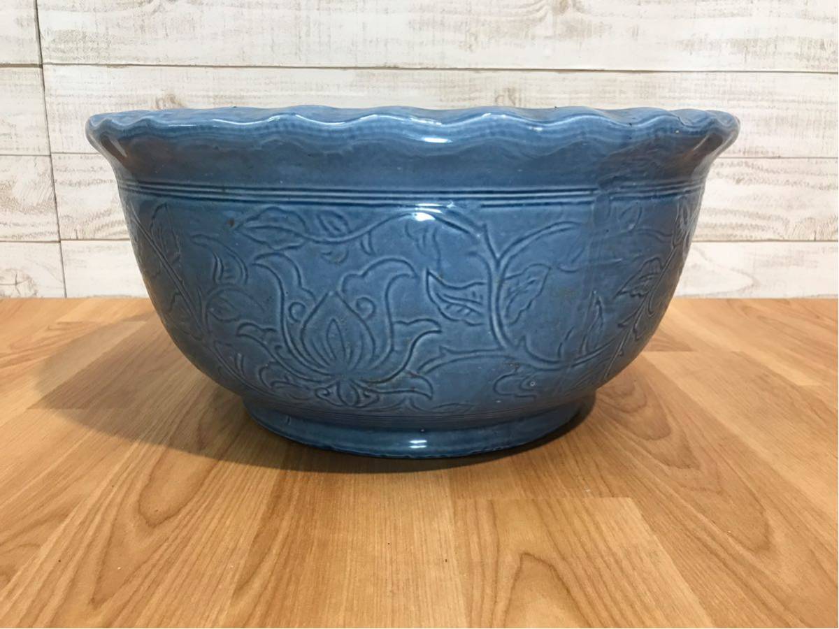 水鉢 睡蓮鉢 陶器 直径44.5cm ガーデニング 園芸 奈良発 直接引き取り