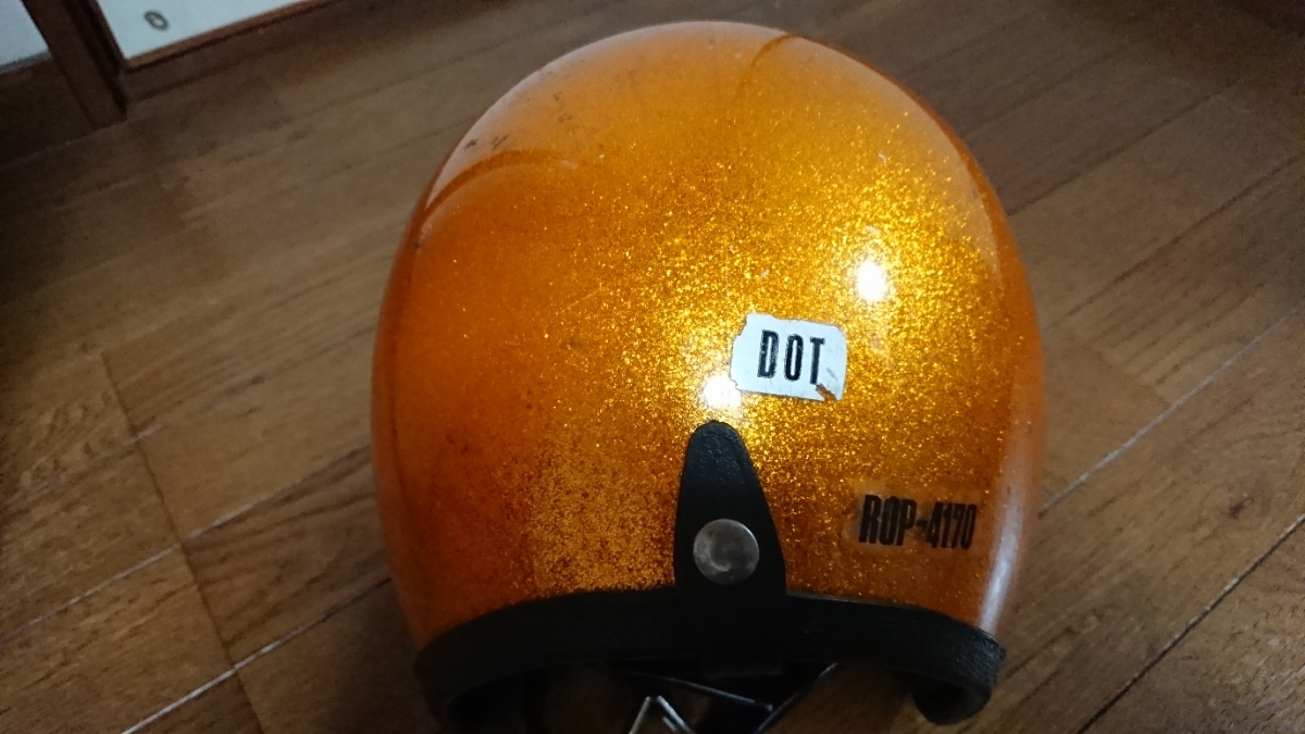 ビンテージゴールドラメジェットヘルメットL