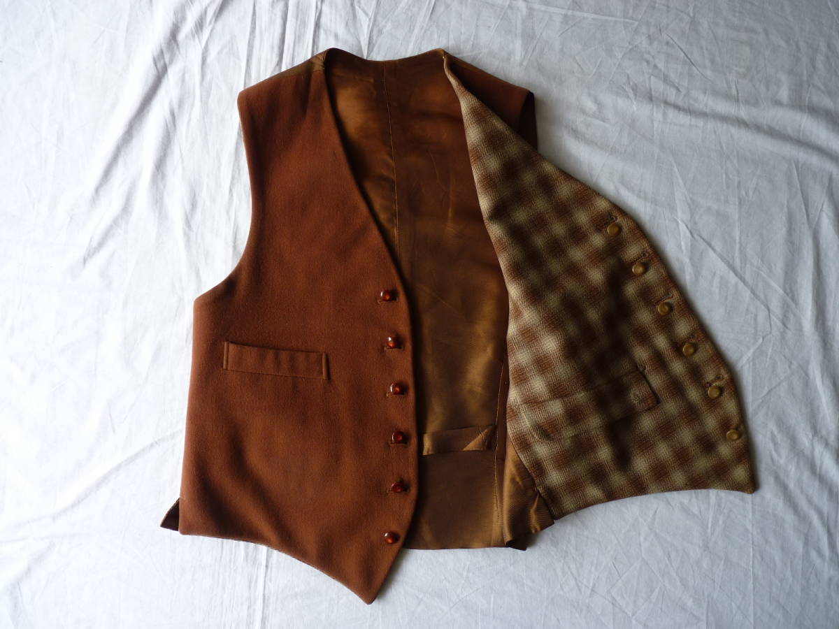 【限定セール，得価】 リバーシブルベスト 英国ヴィンテージ S-Mサイズ イギリスウェストコート(カーディガン)｜売買されたオークション情報、yahooの商品情報をアーカイブ公開 - オークファン カーディガン