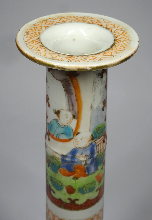 中国美術 花瓶 唐物 色絵 景徳鎮 中国古玩 粉彩 花器 若深珍蔵 時代 高