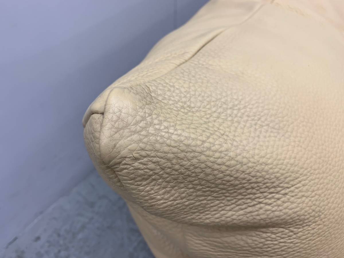 T8898◇展示美品◇ナツッジ◇2人掛ワイドソファ◇総革張り◇IDC大塚 