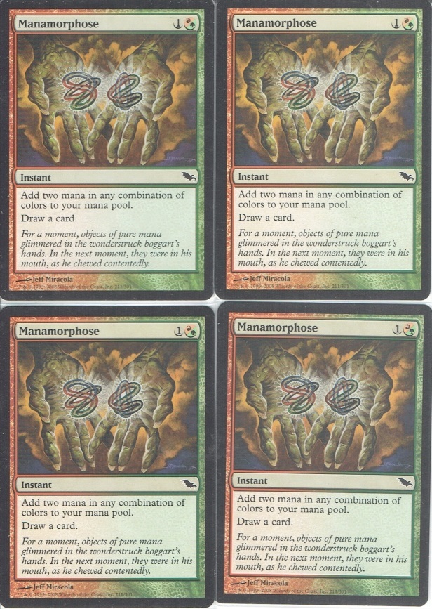 MTG 即決！魔力変/Manamorphose 4枚セット！ SHM 英語 【公式通販】