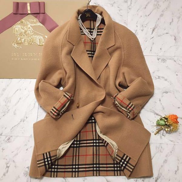 極上 BURBERRY 10万超【ウール 】ステンカラー コート 綺麗なノバ 