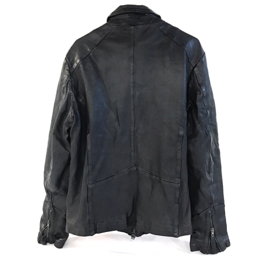 アンシュシュ 46 レザージャケット ブラック系 メンズ アウター レザージャケット | Leather 送料無料 （BLACK