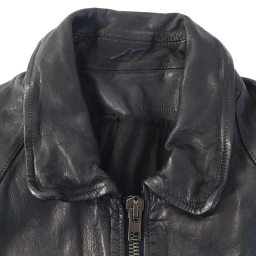 アンシュシュ 46 レザージャケット ブラック系 メンズ アウター レザージャケット | Leather 送料無料 （BLACK