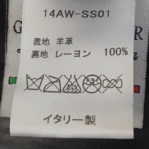 アンシュシュ 46 レザージャケット ブラック系 メンズ アウター レザージャケット | Leather 送料無料 （BLACK