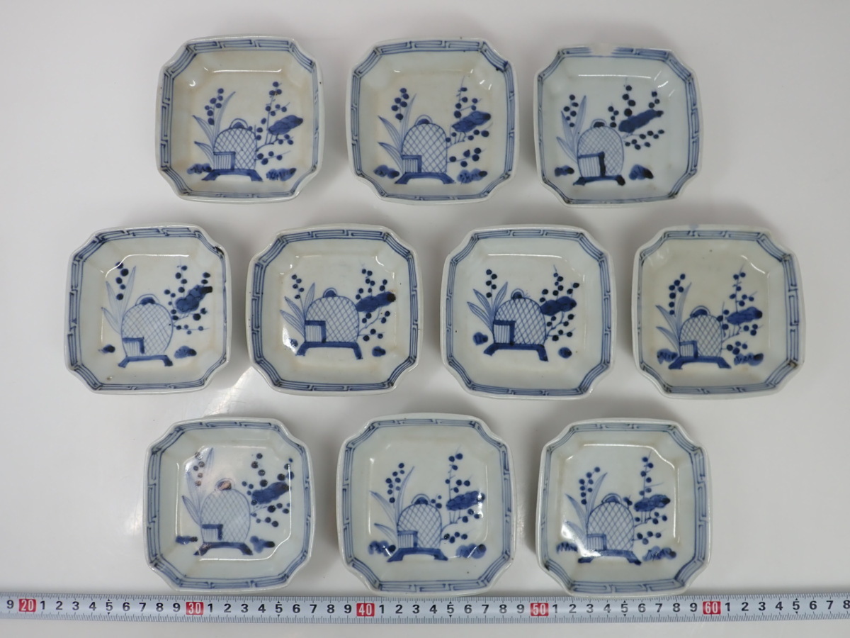 古伊万里 染付 入 蓋茶碗 古美術 iichi 江戸後期 1客 江戸時代