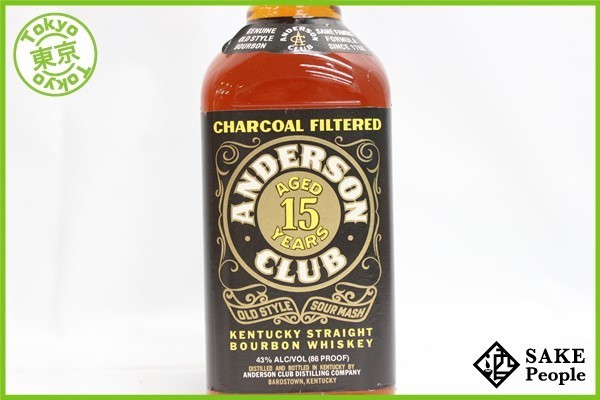 ◇注目! アンダーソン クラブ 15年 750ml 43％ バーボン 箱付 GN