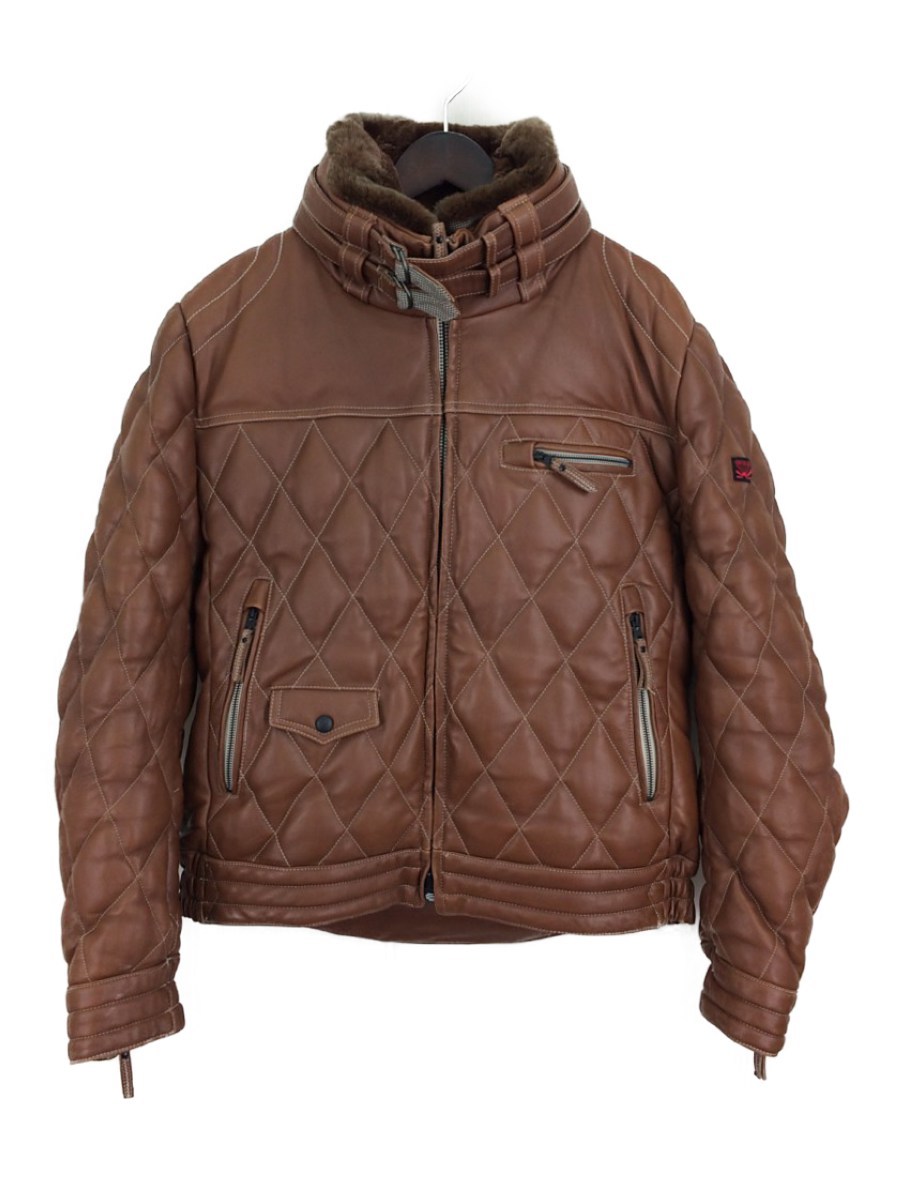 Sheep Leather quilted shoulder Jacket羊革キルティングショルダー 