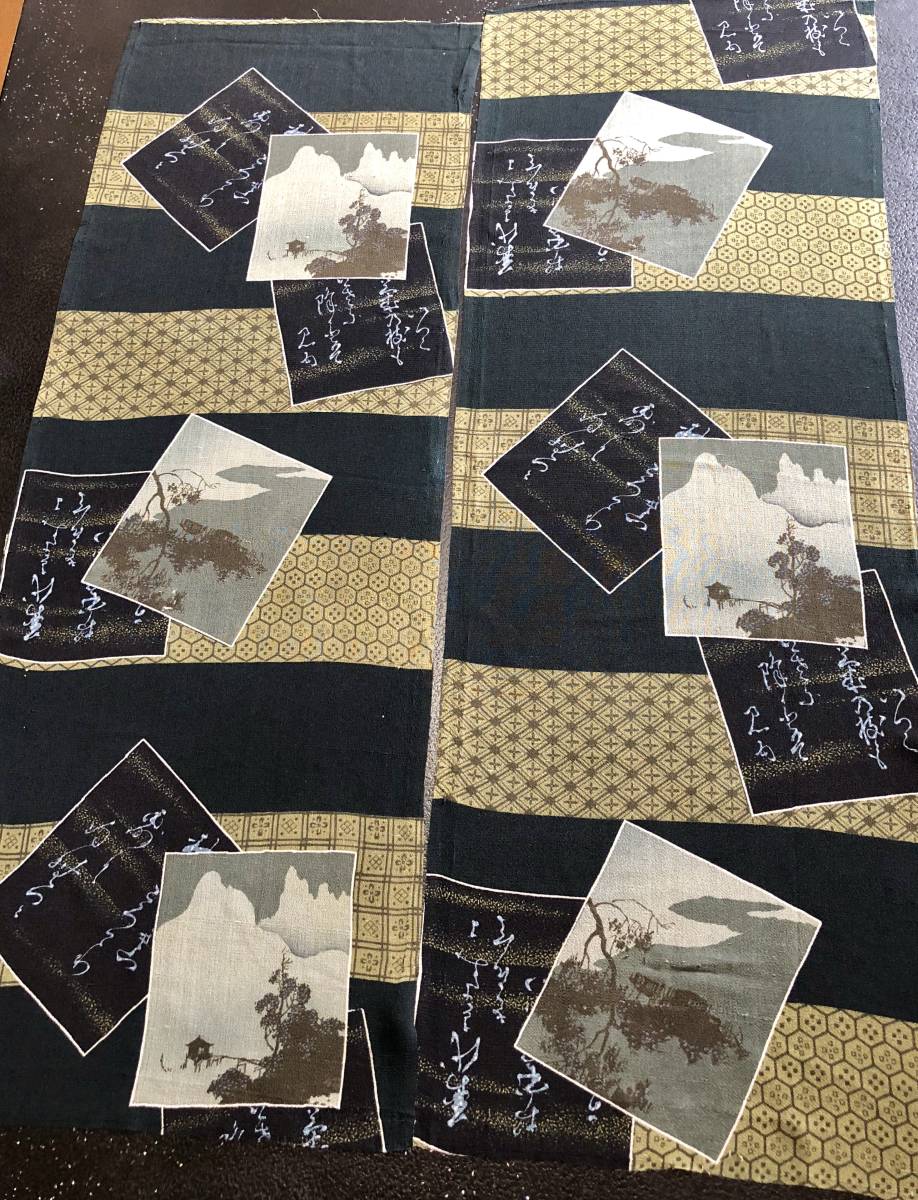 【送料無料，大得価】 古布 縮緬 正絹 江戸縮緬 古典柄 色紙どり景色と文字 2枚組 35ｘ192 手作り 市松人形 パッチワーク 縮緬細工(リメイク素材)｜売買されたオークション情報、yahooの商品情報をアーカイブ公開 - リメイク素材