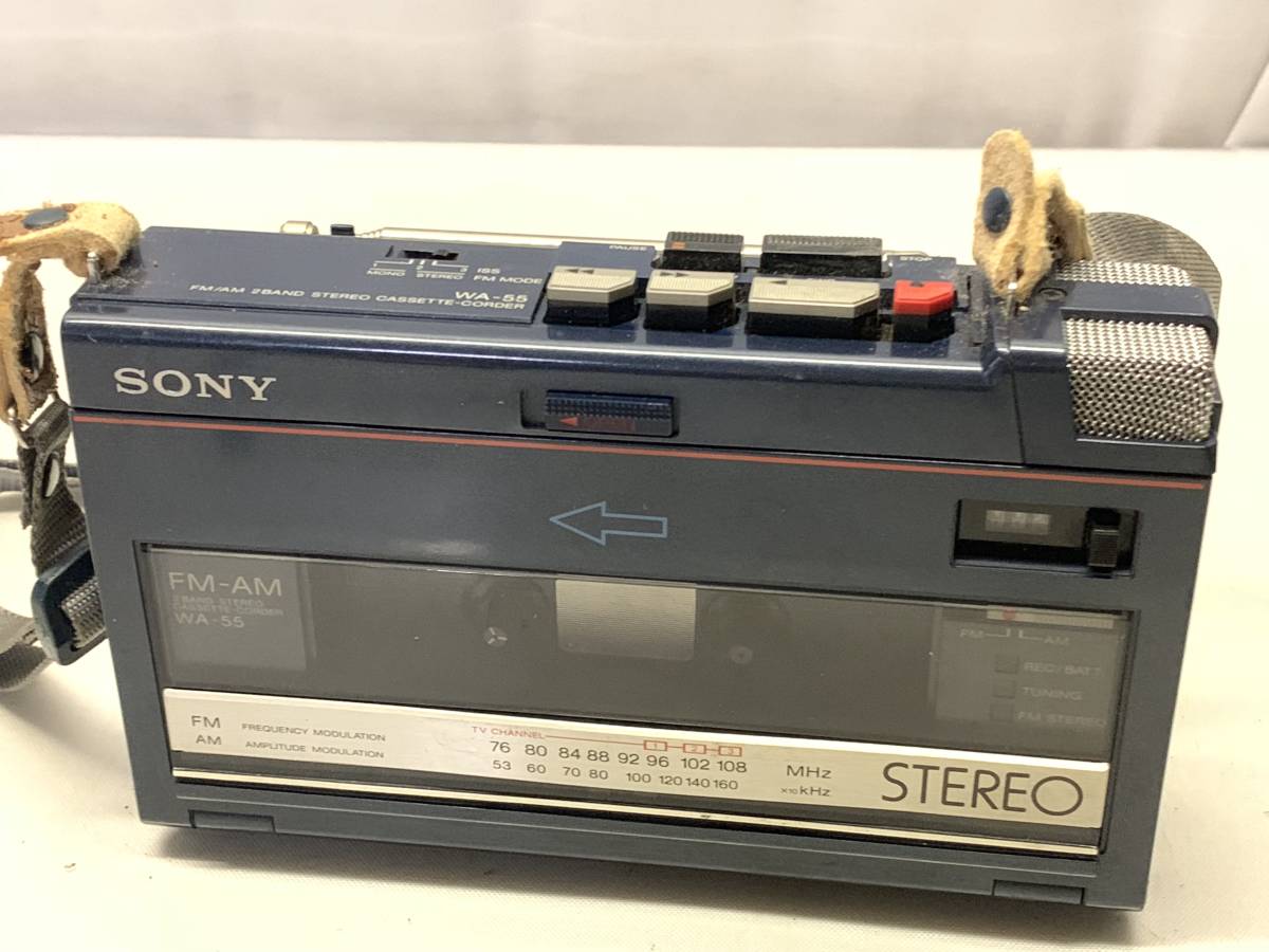 SONY WA-55 ラジカセ ジャンク扱い チェック時動作しました ,入札を