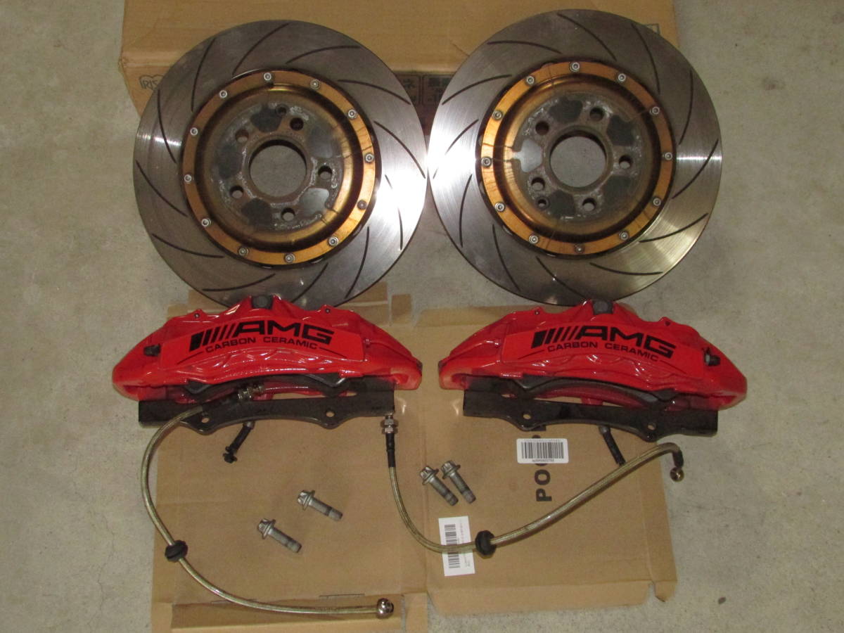 AMG★bremboブレンボ★キャリパー/ブレーキパッド/ディスクローター/ホースセット★ベンツAクラスW176で使用★フロント用★(CLA/GLA)