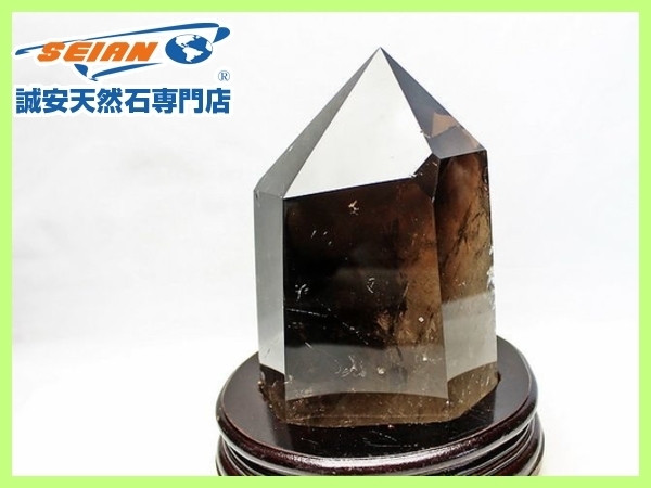 誠安◇2.2Kgライトニング水晶 六角柱[T581-4424] 水晶 六角柱 ポイント