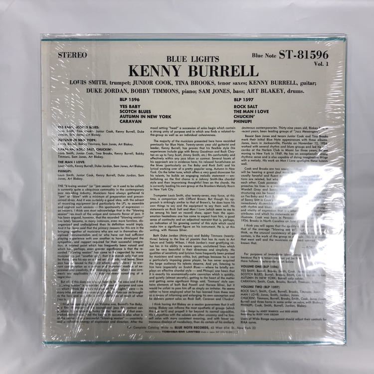 Kenny Burrell / Blue Lights Vo.l 1 LP