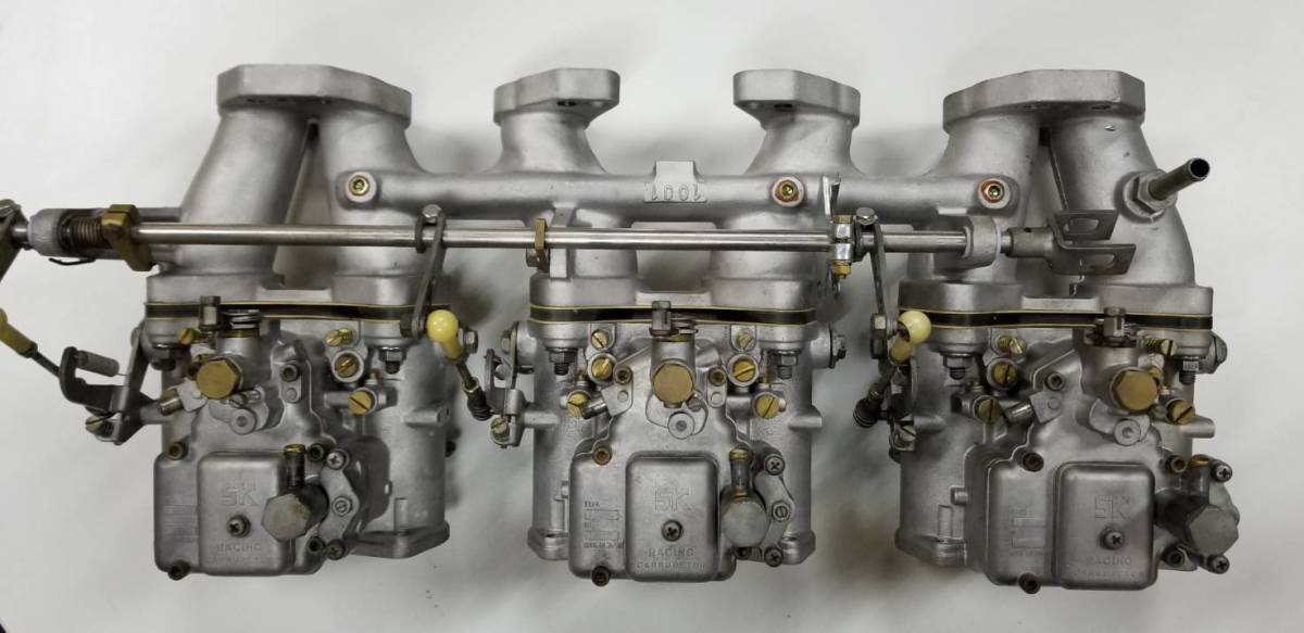 キノクニ 【美品!!】【ソレックス】SK3連キャブレター φ50 L6用 