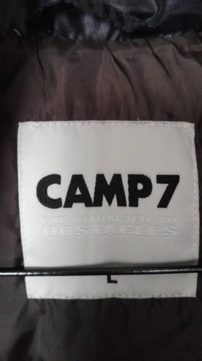 美品CAMP7 ダウンベスト Y2K ブラック L ファー ドローコード