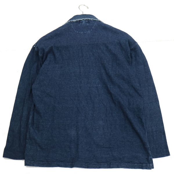 レディース 超激レア 45R 45rpm 藍染 インディゴ 七分袖 花柄 シャツ