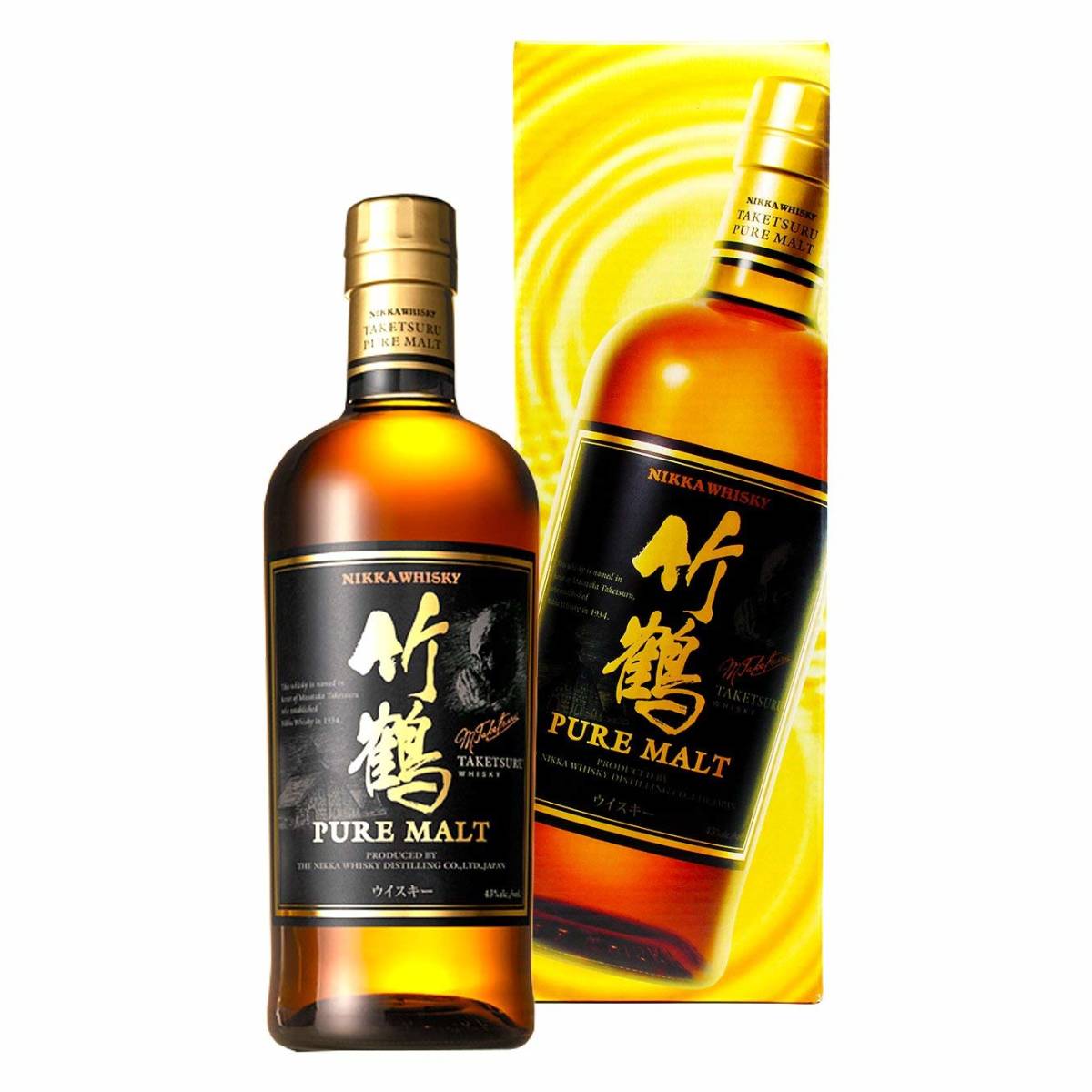 即買★品薄!!NIKKA♪ニッカウヰスキー竹鶴ピュアモルト700mlカートン入り梱包品