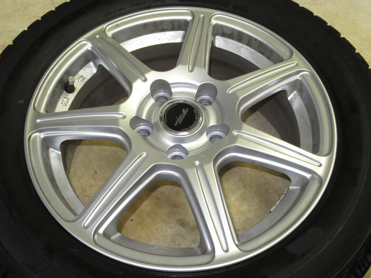 ブリヂストンTOP RUN/R7A 6.5J-16 off+46 pcd114.3/5H 205/55R16 スタッドレスタイヤ付き4本SET アイシス，オーリス，ブレイド，シルビア他！