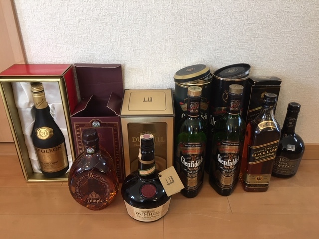☆未開栓酒まとめ☆ウイスキー ブランデー Dimple15年、DUNHILL