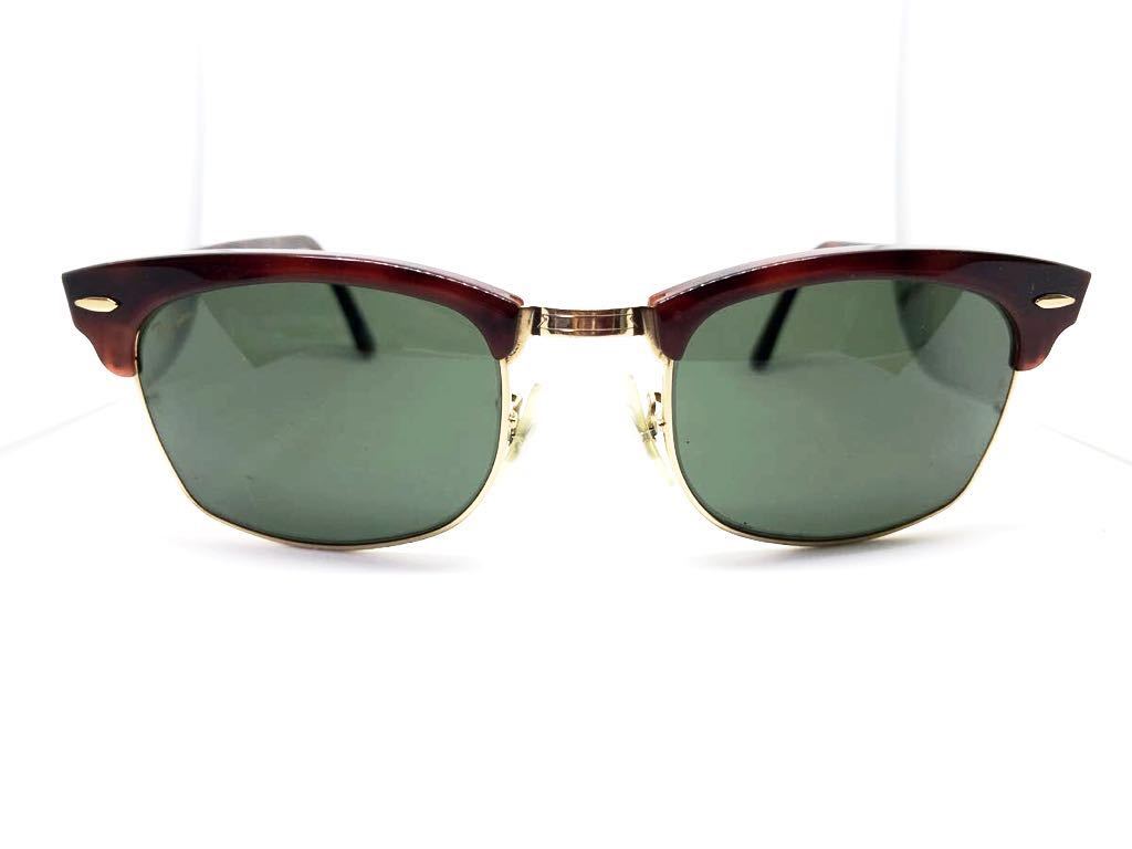 B&L Ray-Ban クラブマスター スクエア (レンズにBL刻印有 茶 ブラウン 