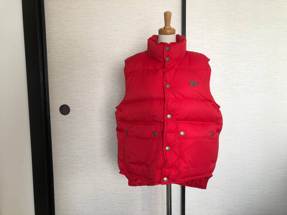 GUESS】 ゲス ダウンベスト あったか 赤色 サイズLL メンズ 赤 メンズ