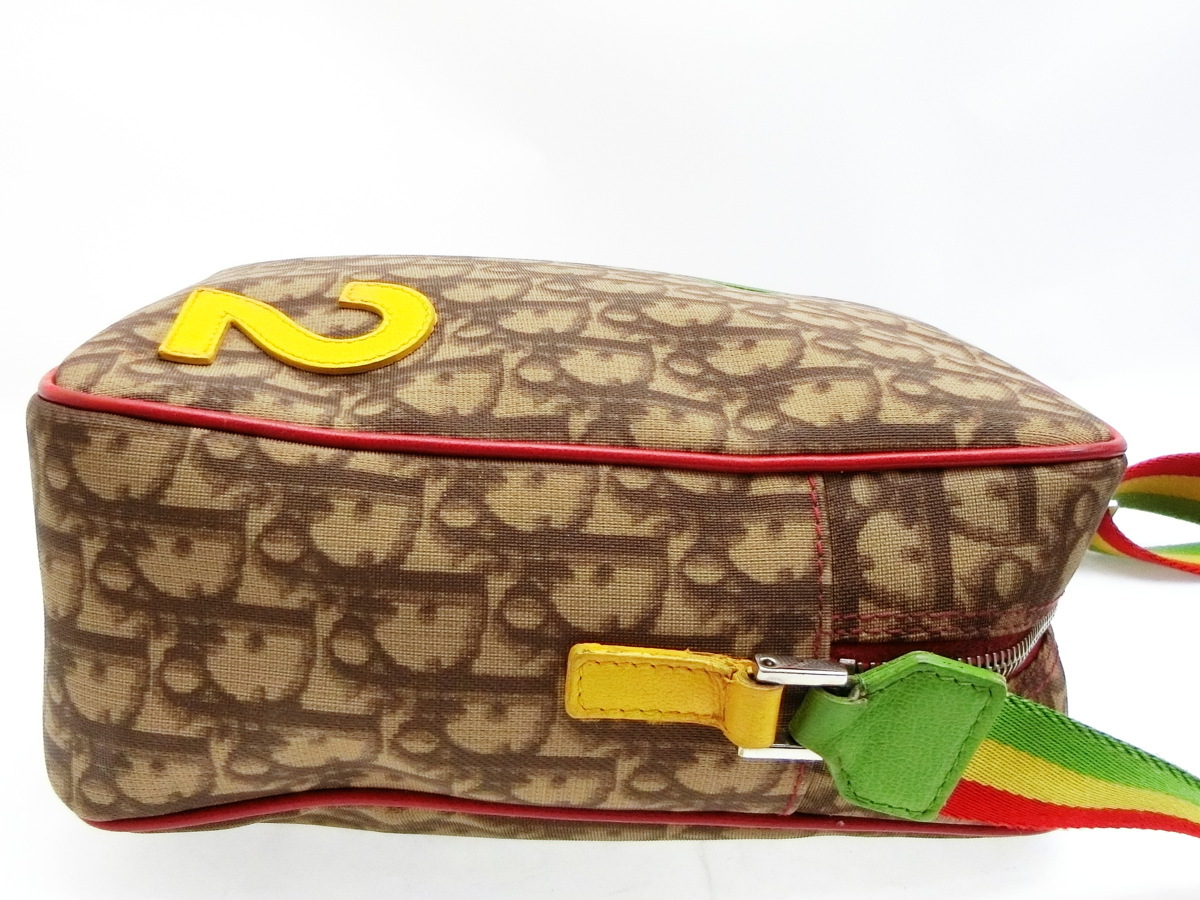 Dior ディオール トロッター柄 ミニショルダーバッグ ◇N14894 クリスチャン ディオール トロッター 柄 ラスタカラー