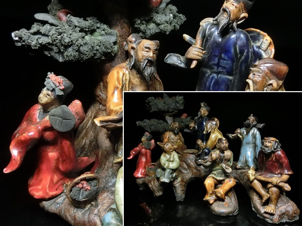 ◆中国古玩・朱泥・色絵・彩紛・八仙人・置物・超細密細工・幅27㌢◆117 オーギュスト・ロダン 0 セラミック「考える人」彫刻 木彫 泥塑人物八仙图片_泥塑人物八仙设计素材_红动中国 故宫博物院