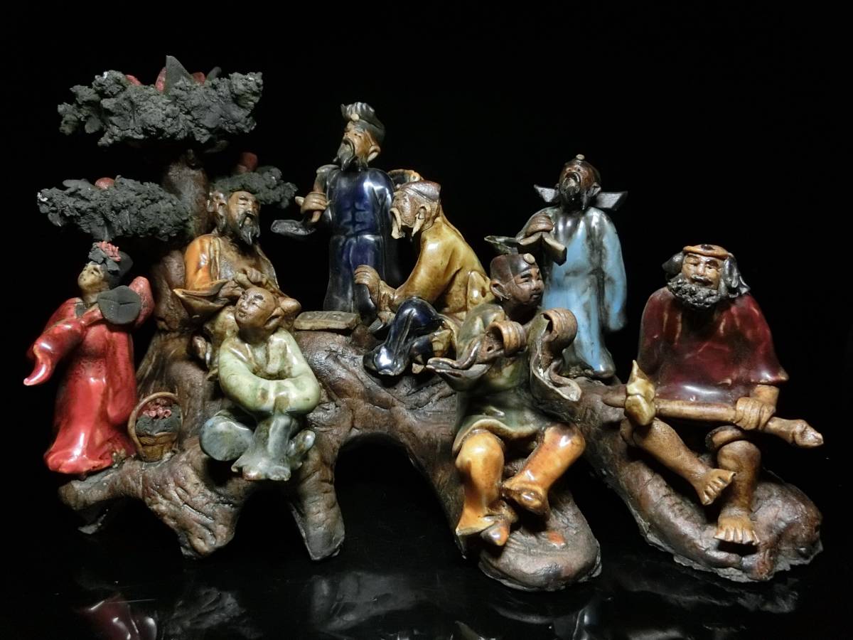 ◆中国古玩・朱泥・色絵・彩紛・八仙人・置物・超細密細工・幅27㌢◆117 オーギュスト・ロダン 0 セラミック「考える人」彫刻 木彫 泥塑人物八仙图片_泥塑人物八仙设计素材_红动中国 故宫博物院