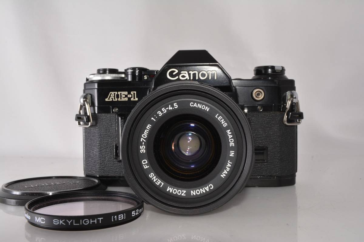 キヤノン Canon AE-1 ブラック + NEW FD 35-70mm F3.5-4.5 MACRO ☆完