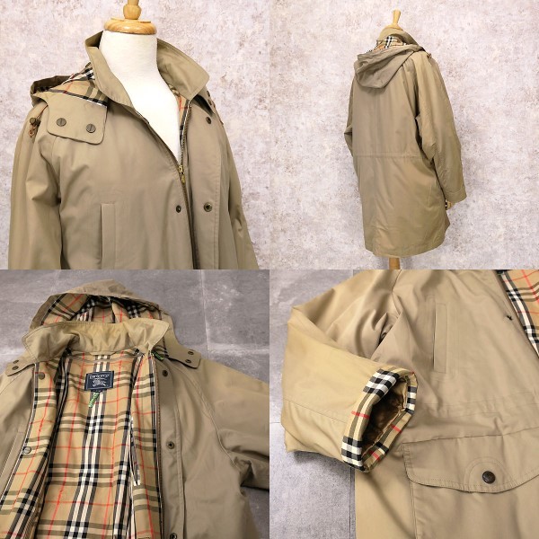 BURBERRYS 裏ノバチェック◎ダウンライナー付きフーディコート L
