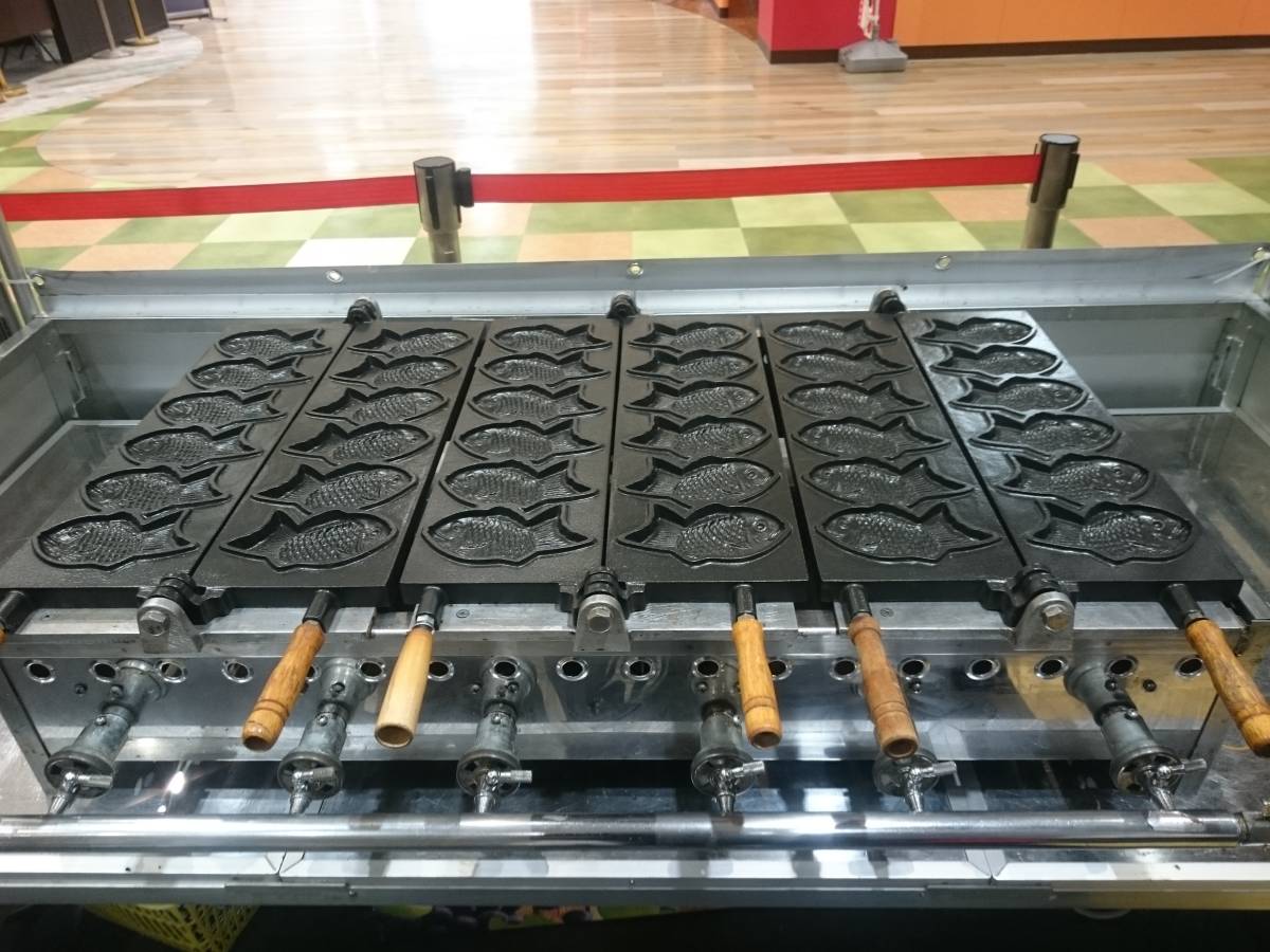 たい焼き器 LPガス 店舗用品 鯛 業務用 12匹焼ける！ LPガス用 6匹×2連