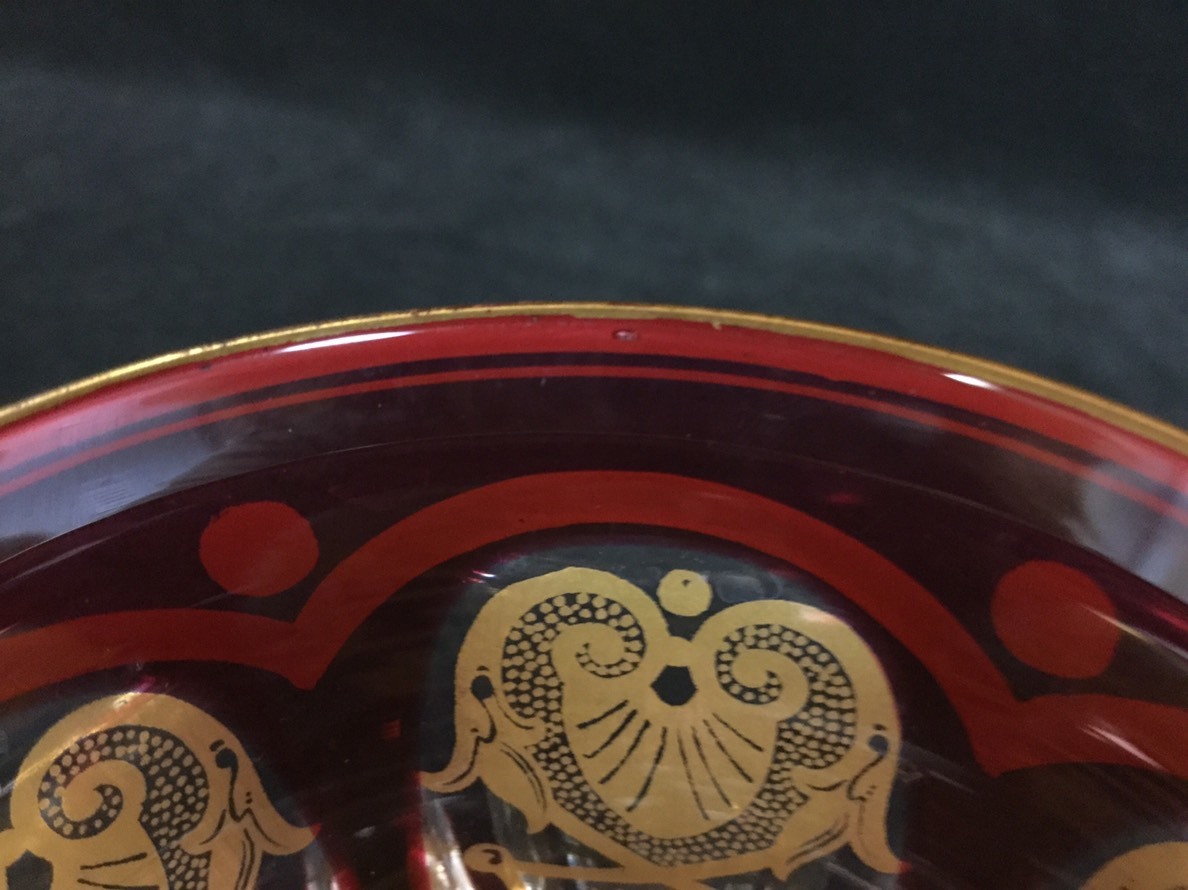 エンパイア バカラ Baccarat 金彩 ワイングラス クランベリー baccarat アルクール 高級シリーズ クリスタル BACCARATバカラ&frasl;※廃盤極稀少型 0 工芸品 n586 ハイ Serendipity