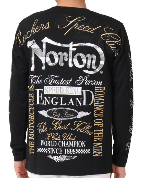 人気SALE，新品 Nortonノートン 191N1100 刺繍＆プリント 抗菌防臭 NORTON MAX 長袖Ｔシャツ ブラック XXL(XLサイズ以上)｜売買されたオークション情報、yahooの商品情報をアーカイブ公開 - オークファン XLサイズ以上