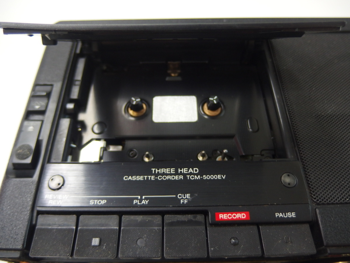 ZP121 ソニーカセットレコーダー TCM-5000EV 通電チェックのみ
