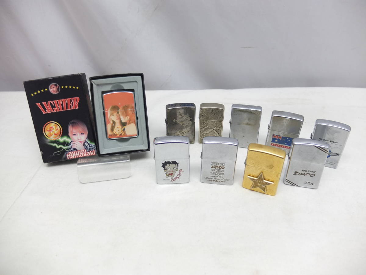 得価，安い ジッポ 10点セット ジャンク品 浜崎あゆみ ベティちゃんなど ライター ZIPPO(Zippo)｜売買されたオークション情報、yahooの商品情報をアーカイブ公開 - オークファン Zippo