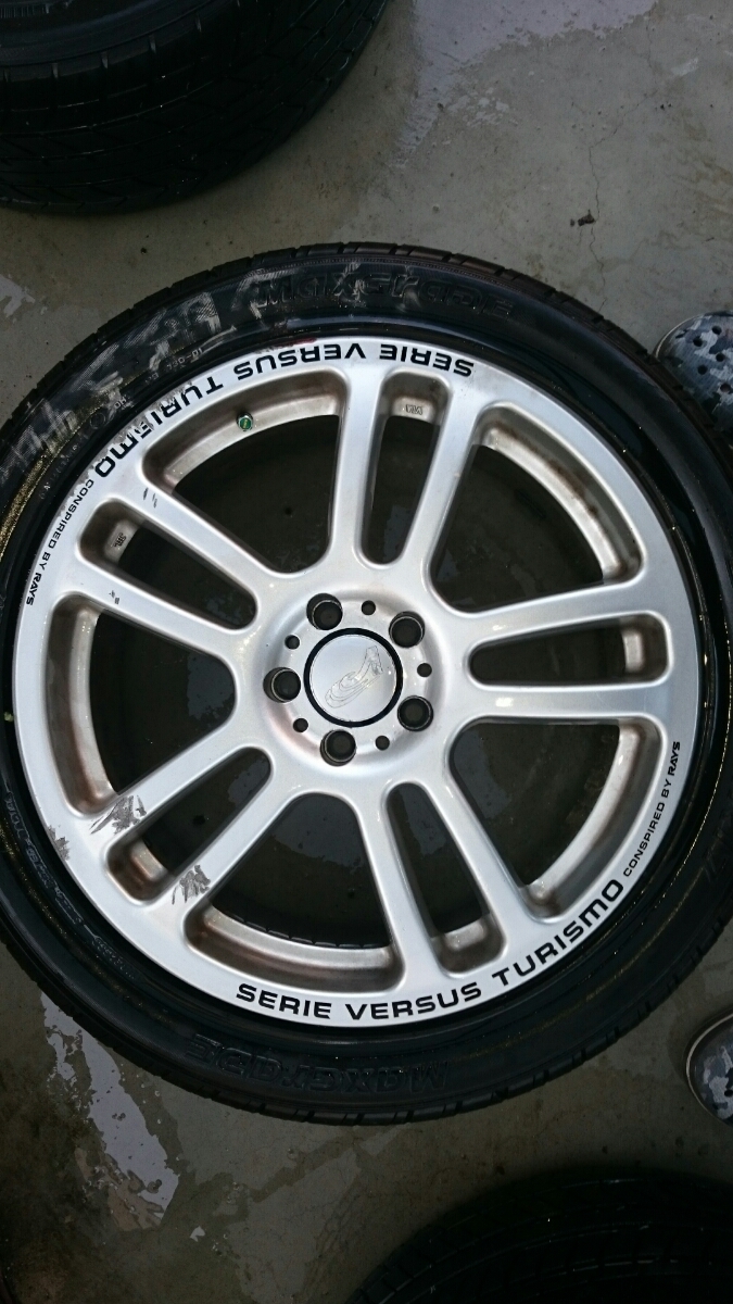 RAYS SERIE VERSUS TURISMO 17インチ アルミホイール４点セット 17×7.0JJ PCD100 OFF+38 5H 215/45/17 セリカst202