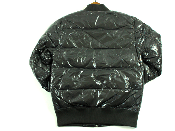 ★URBAN RESEARCH アーバンリサーチ 正規新品 定価1.7万円 光沢コーティングナイロン MA-1 シャイニーダウンジャケット グレー40/L★
