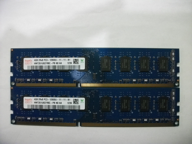 hynix DDR3 4GB PC3-12800 メモリ Hynix SK DDR3-1600 計8GB Memory sk