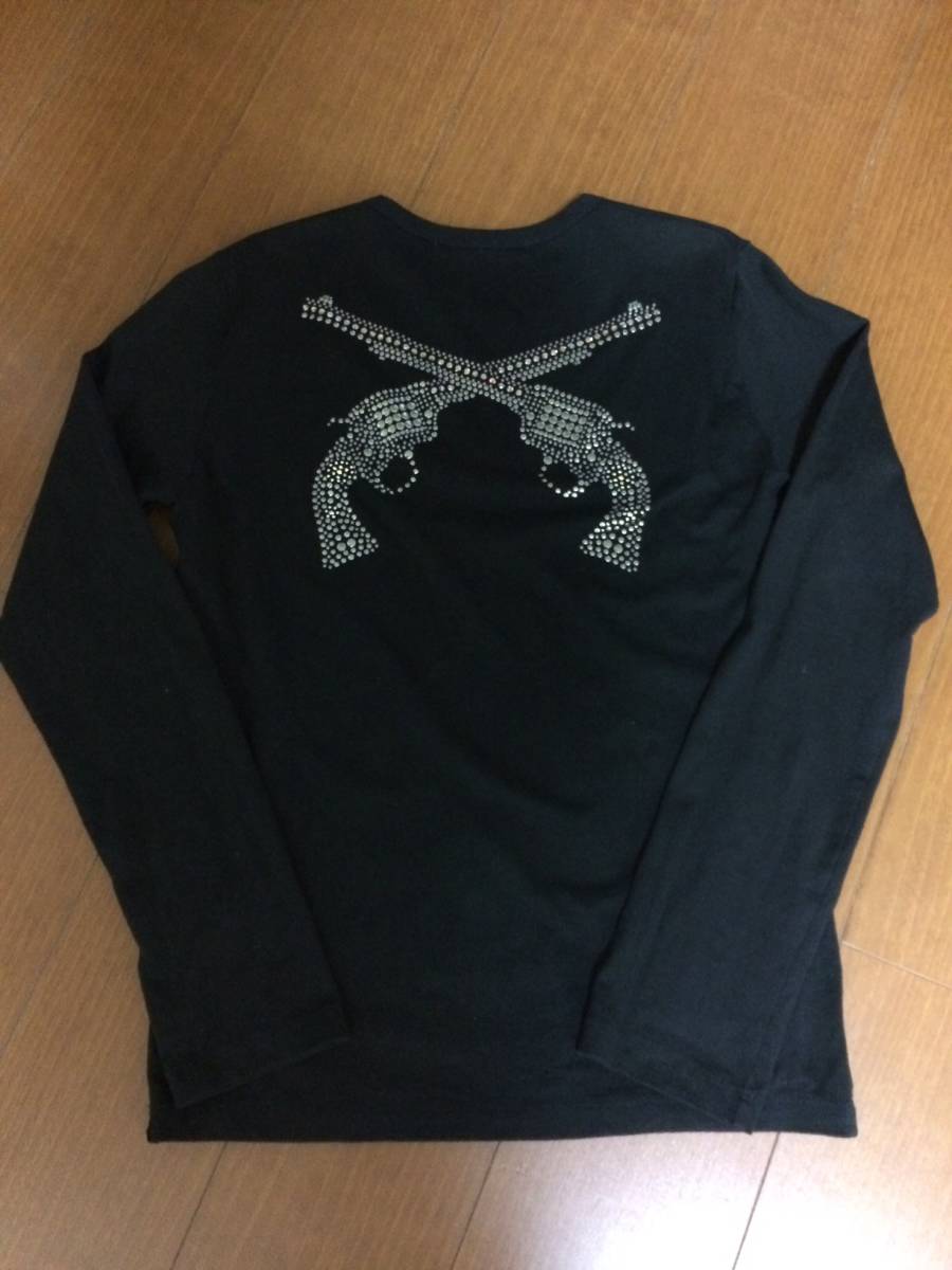 roar ロアー スワロスキー ロングTシャツ 黒 roar（Tシャツ/カットソー