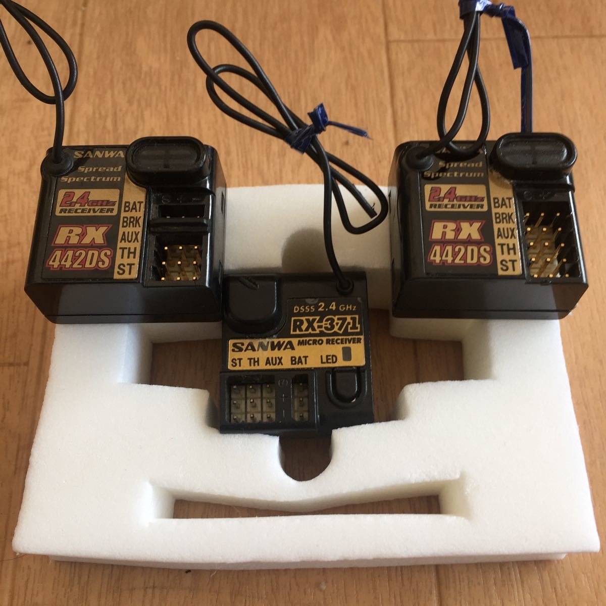 SANWA RX-371 RX-442DS 2.4GHz受信機 2個セット SANWA RX-371 RX-