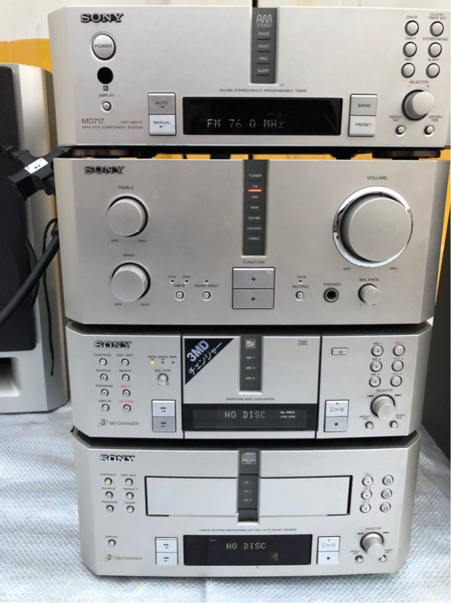 動作未確認 SONY TC-TX717 MDS-MS717　セット MDS-MS717 SONY ST-MS717 TA-MS717 システムコンポ ソニー オーディオ