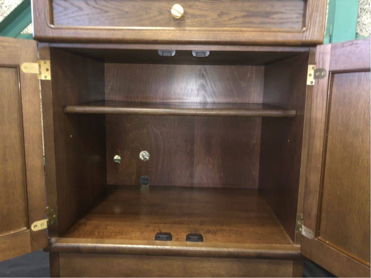 カリモク 家具 電話台 FAX台 サイドボード レトロ 木目調 1) カリモク