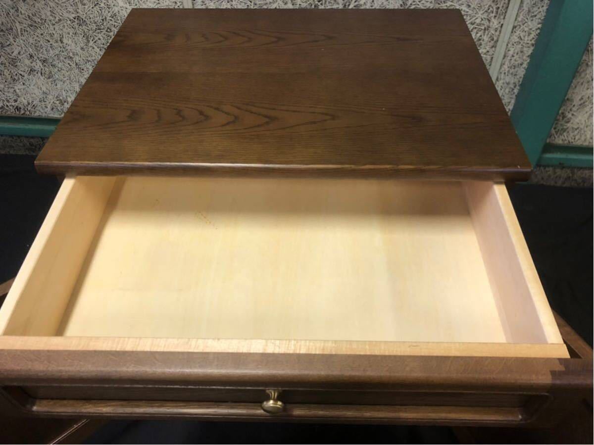 カリモク 家具 電話台 FAX台 サイドボード レトロ 木目調 1) カリモク