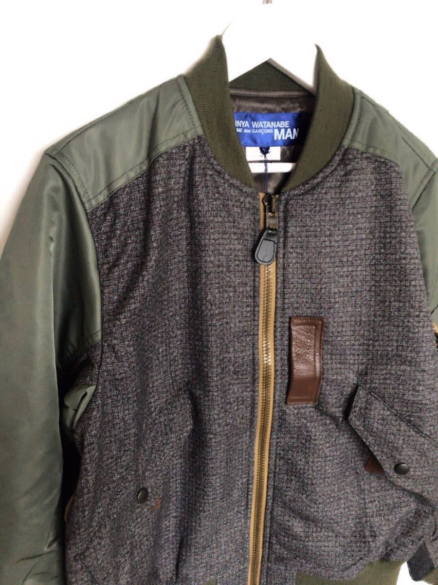 コムデギャルソン ジュンヤワタナベ COMME des GARCONS JUNYA WATANABE MAN クロスチェック×ナイロンツイル ブルゾン ジャンバー S size