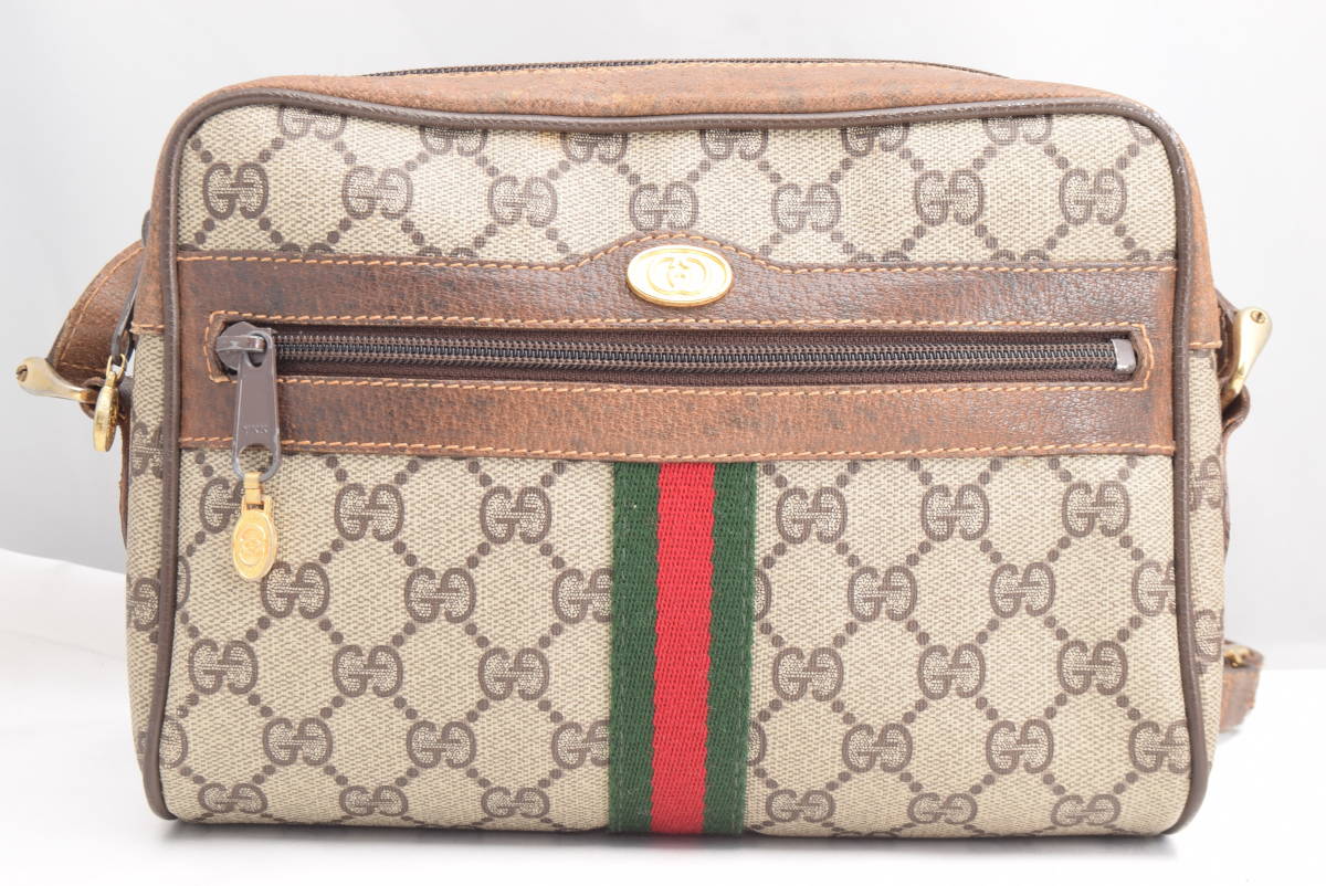 OLD GUCCI オールドグッチ GG柄 シェリーライン PVC レザー